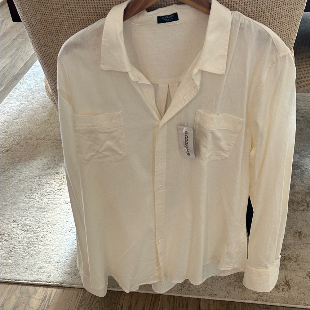 Classic Cream Button Down Shirt